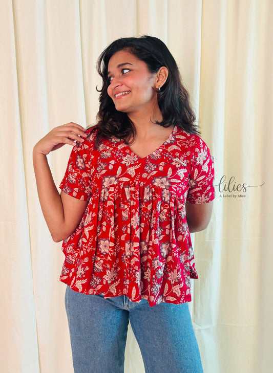 Scarlet Garden Top
