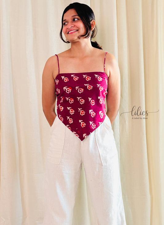 Wine & Blossom – Bandana Top