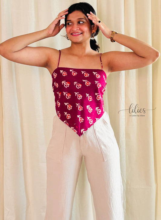 Wine & Blossom – Bandana Top