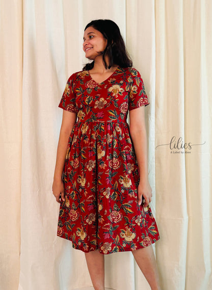 Aranya Maxi Dress - Red