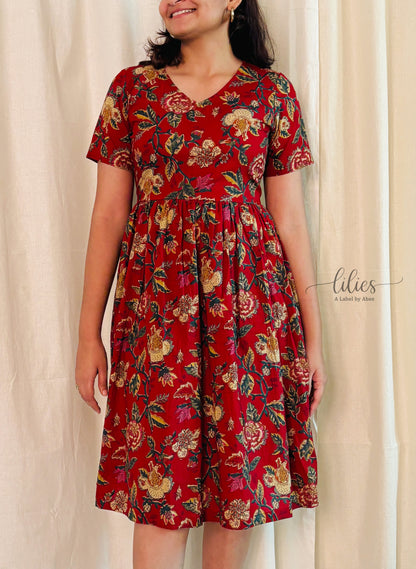 Aranya Maxi Dress - Red