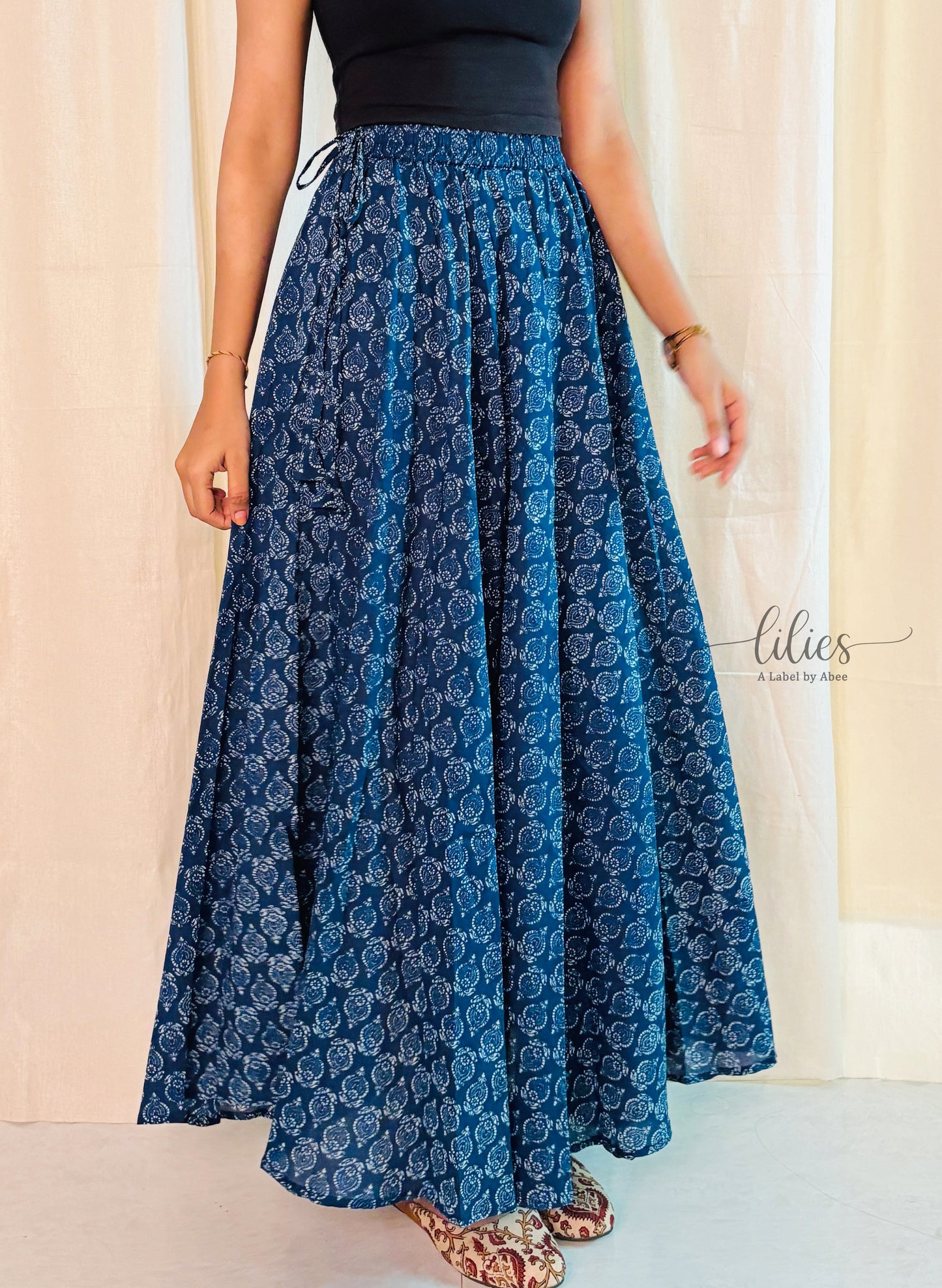 Indigo Bloom Skirt