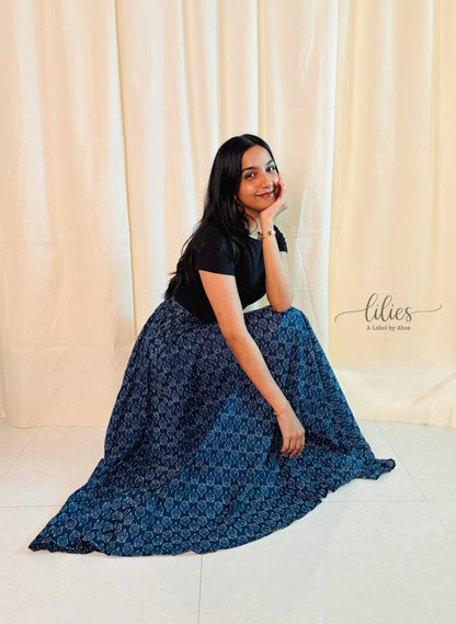 Indigo Bloom Skirt