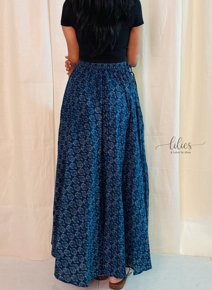 Indigo Bloom Skirt